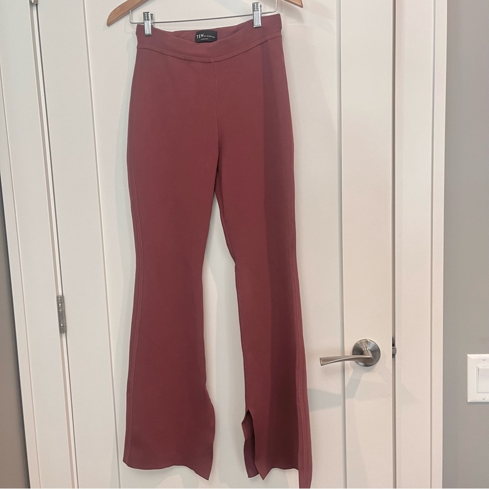 Aritzia TEN by Babaton Flare Knit Pants | Size M | Rose Pink